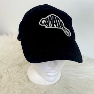 Red Canoe Canadian Black Baseball Cap with Beaver Patch